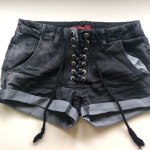 Signature8 Black Lace-Up Shorts